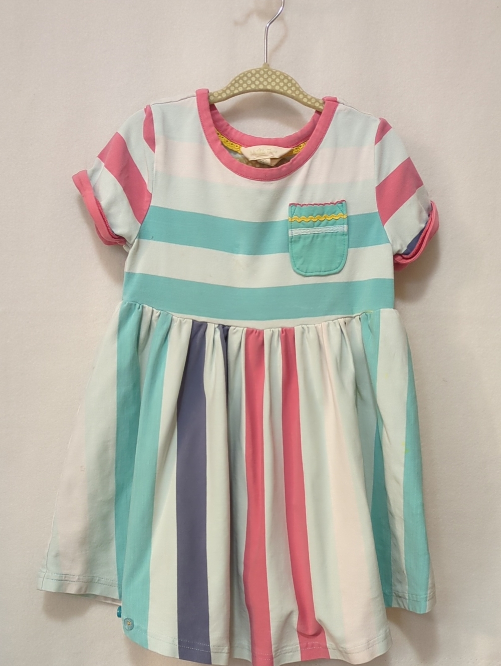 Matilda Jane Teal, Pink & Lavender Striped Pocket Dress
